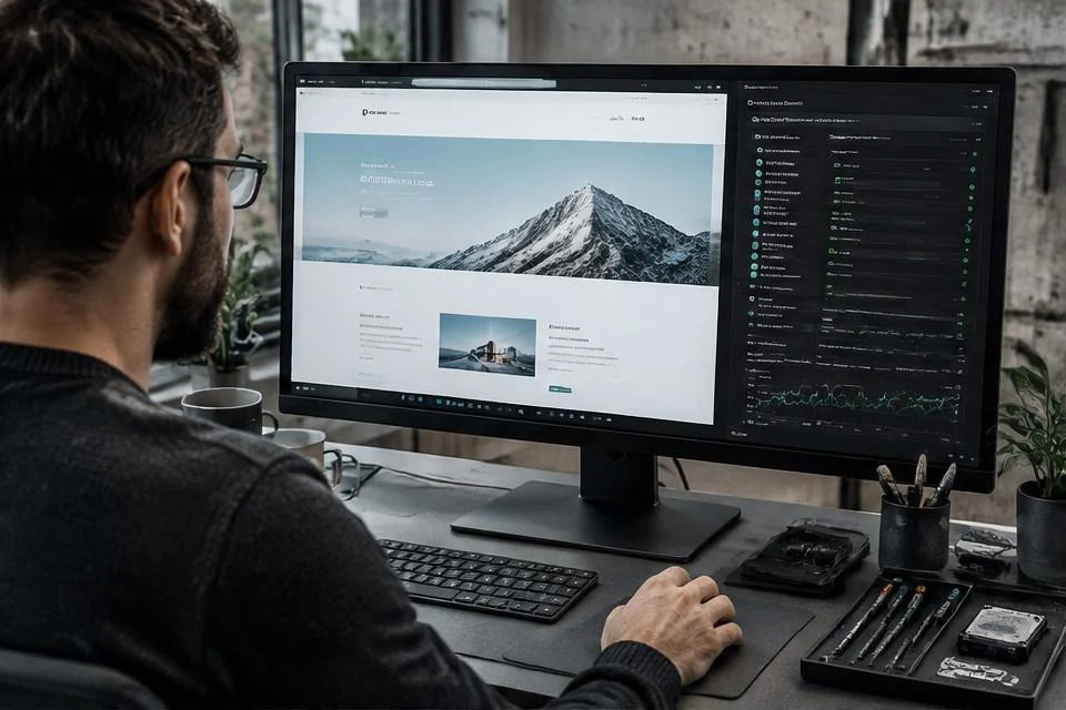 Website maintenance workstation with technical diagnostics