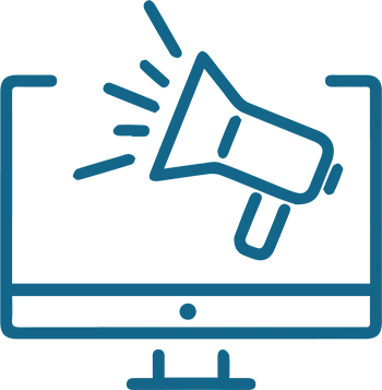 Icône expertise web : Marketing et publicité