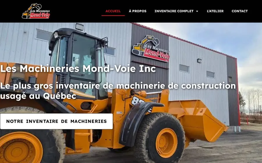 Projet web Les Machineries Mond-Voie - LaFirme Agence Web