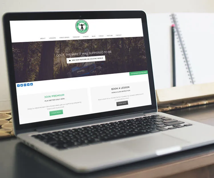 Projet web Wisdom In Golf - LaFirme Agence Web